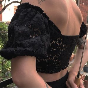 Urban Outfitters Black Lace Medium Top